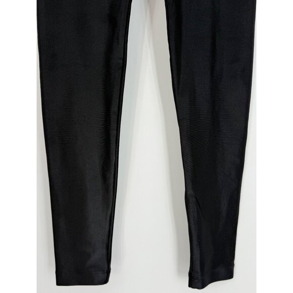 Koral Black Shiny High Waist Sexy Casual Athletic Athleisure Wear Leggings - Picture 9 of 14
